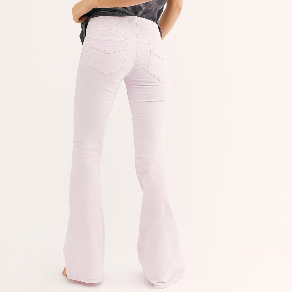 Free People Low Waisted Pull On Corduroy Flare